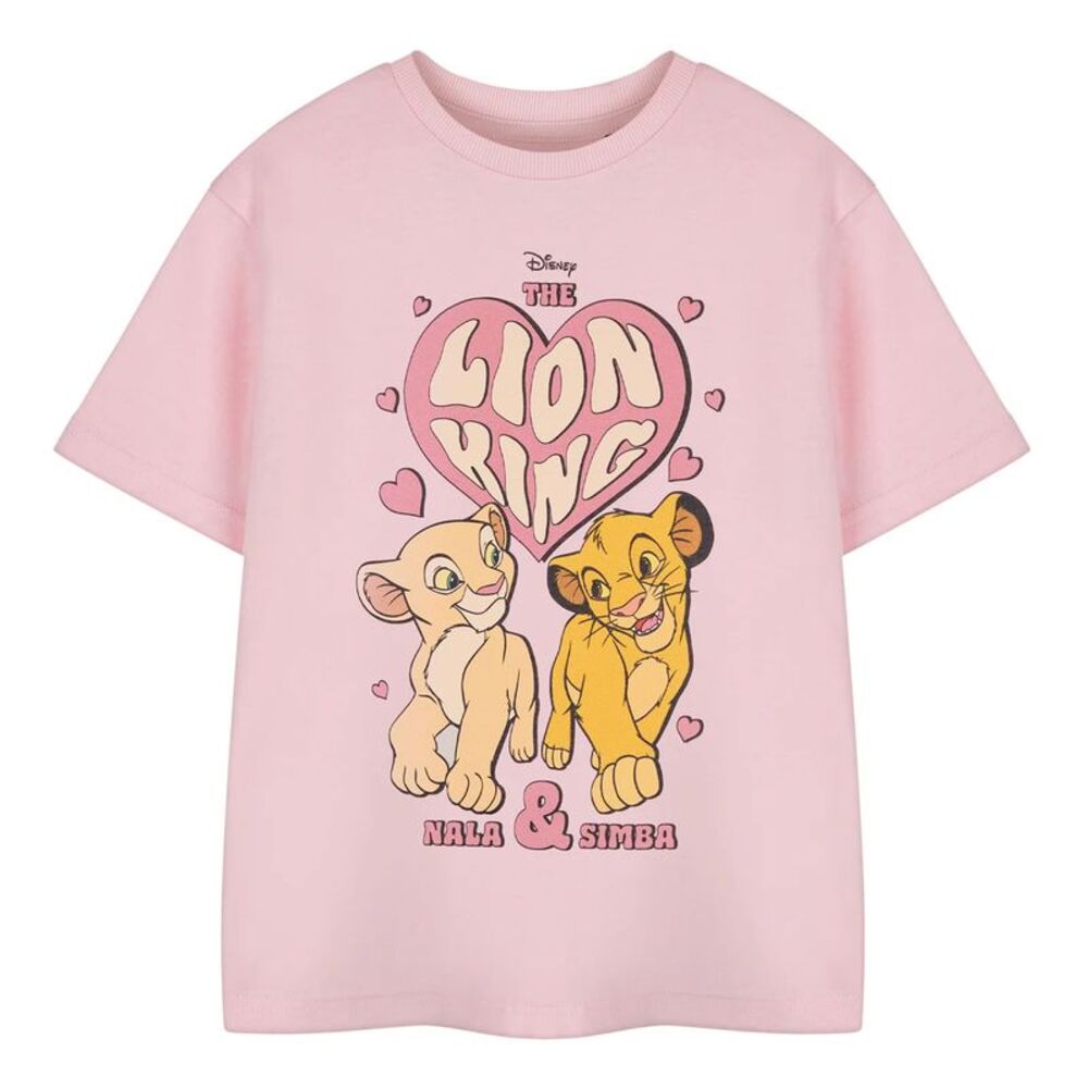 The Lion King Girls Heart Short-Sleeved T-Shirt / Pink